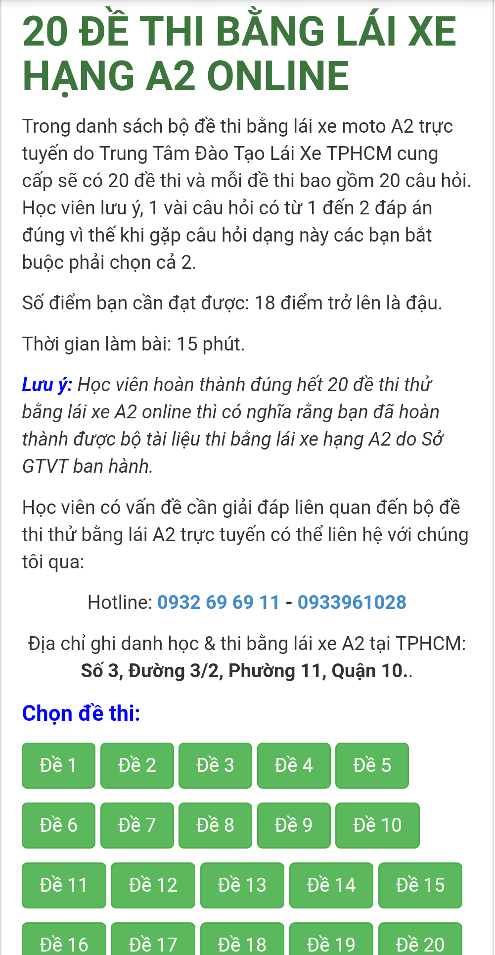 Bộ Đề Thi Bằng Lái Xe A2 – Hỗ Trợ Ôn Thi Chính Xác Tuyệt Đối